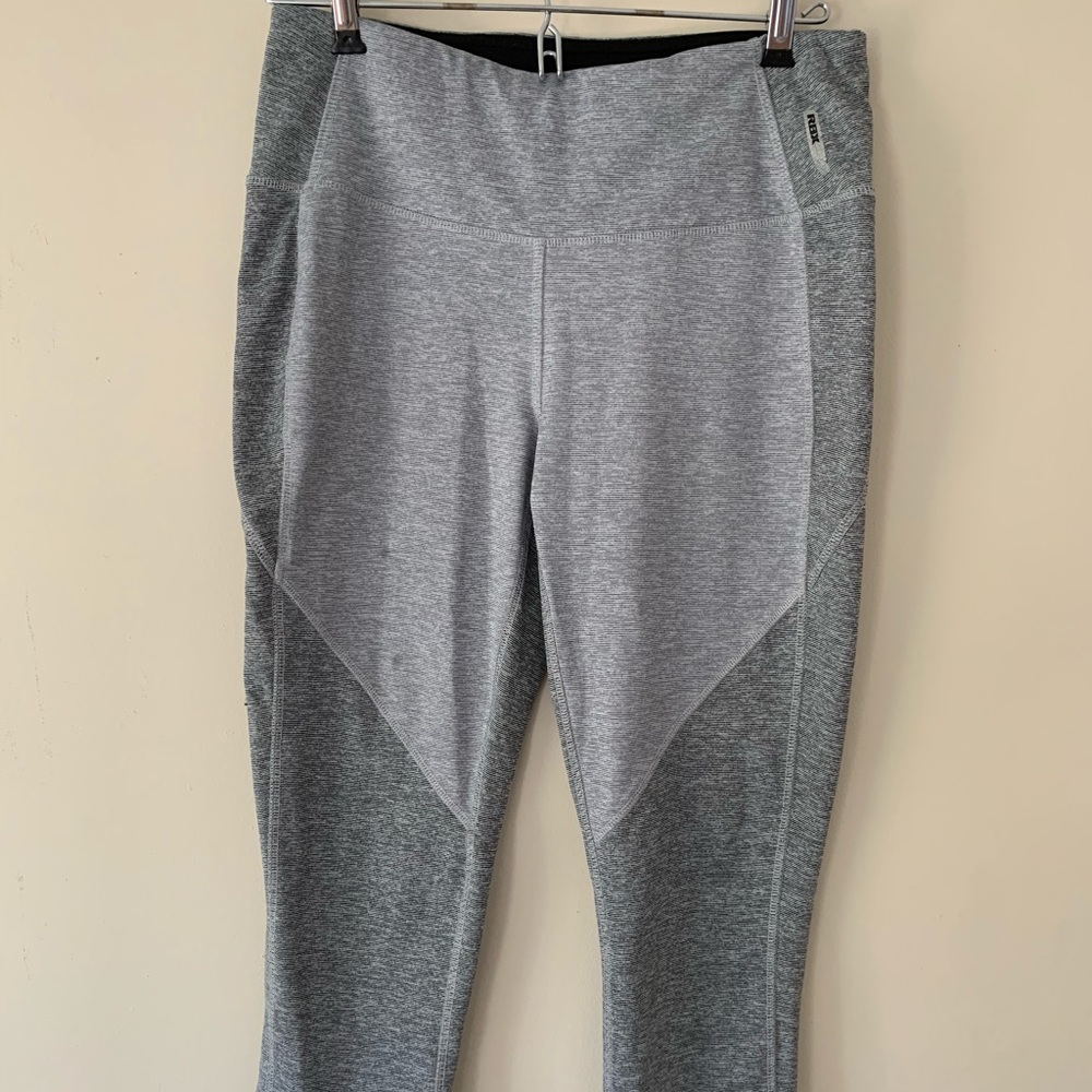 Grey mid length workout leggings